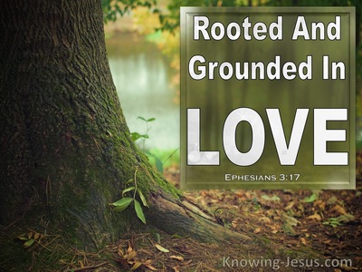 Ephesians 3:17 Rooted And Grounded In Love (brown)